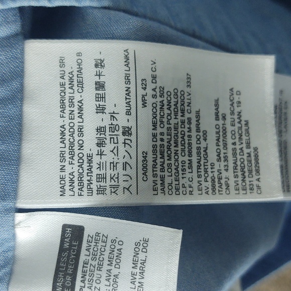 Levi's Chambray Dress Mini Flare Denim NWT Coastal Cowgirl Casual Blue Small - Picture 10 of 15